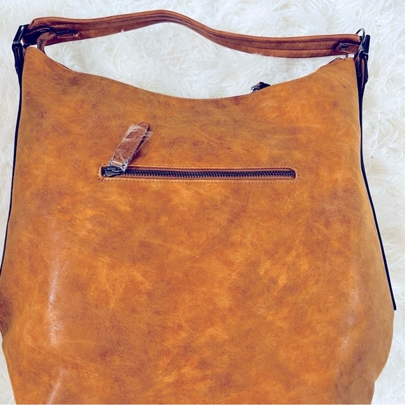 NEW | Nicole Lee | Women’s Vegan Leather Handbag Shoulder Bag Honey Brown - Picture 7 of 7